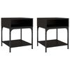 vidaXL Tables de chevet 2 pcs noir 40x41x50 cm bois d&rsquo;ing&eacute;nierie
