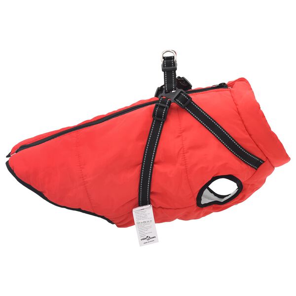 vidaXL Manteau pour chien Rouge L48 Fleece et Polyester