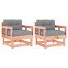 vidaXL Chaises de jardin avec coussins lot de 2 bois massif douglas