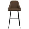 vidaXL Tabourets de bar lot de 2 marron fonc&eacute; similicuir