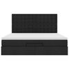 VidaXL Cadre de lit ottoman avec matelas noir 160x200 cm tissu