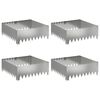 vidaXL Bordure de Pelouse 4 pcs 60 x 60 x 20 cm Acier Argent&eacute;