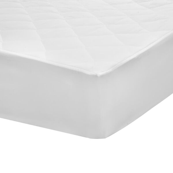 vidaXL Couvre-matelas matelass&eacute; Blanc 90x200 cm L&eacute;ger