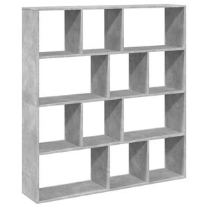 vidaXL Biblioth&egrave;que gris b&eacute;ton 132x29x141,5 cm bois d'ing&eacute;nierie