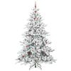 vidaXL Sapin de No&euml;l Artificiel &agrave; Branches Articul&eacute;es Blanc 240 cm
