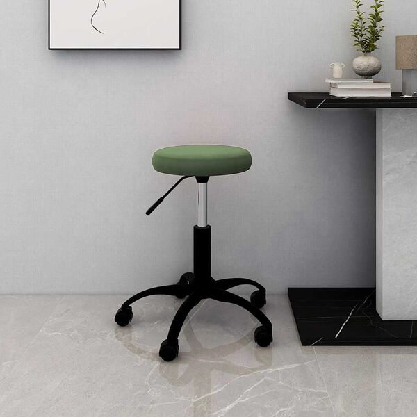 vidaXL Chaise de bureau pivotante vert foncé velours