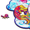 UNIDRAGON Puzzle en bois 195 pcs Inspiring Unicorn Moyen 26x32 cm