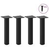 vidaXL Pieds de table basse 4 pi&egrave;ces Noir 30-32 cm Acier