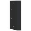 vidaXL Armoire de bain à miroir d'angle noir 30x24x60 cm