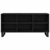 vidaXL Meuble TV 103,5 x 30 x 50 cm Ch&ecirc;ne noir Bois d'ing&eacute;nierie
