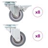 vidaXL 16 pcs Roulettes pivotantes 50 mm