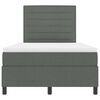 vidaXL Lit &agrave; ressorts avec matelas Gris fonc&eacute; 120 x 190 cm tissu