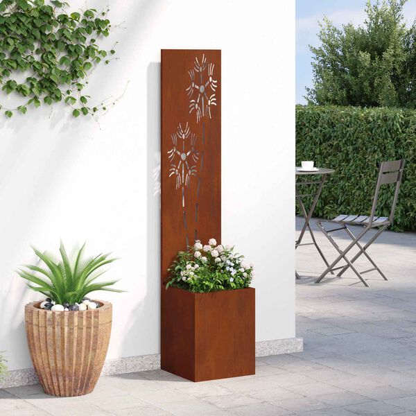 vidaXL &Eacute;cran de confidentialit&eacute; de jardin Rouill&eacute; 32 x 32 x 150 cm