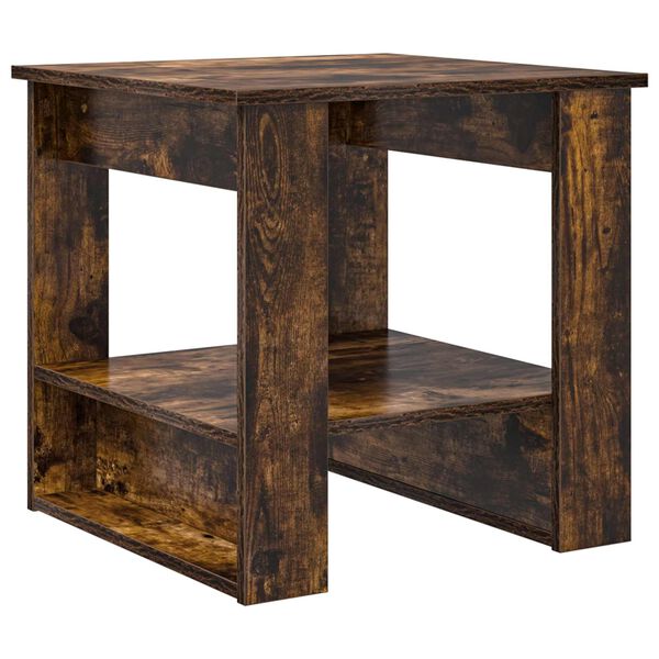 vidaXL Table basse Ch&ecirc;ne fum&eacute; 51 x 50 x 50 cm Bois d'ing&eacute;nierie