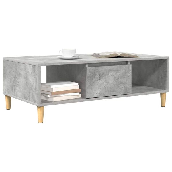vidaXL Table basse Gris béton 103,5 x 60 x 35 cm Bois d'ingénierie