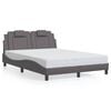 vidaXL Cadre de lit Viana sans matelas gris 140x200 cm similicuir