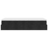 vidaXL Cadre de lit ottoman avec matelas noir 100x200cm tissu