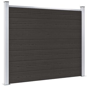 vidaXL Panneau de cl&ocirc;ture WPC 180x146 cm Noir