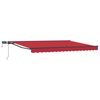 vidaXL Cadre de store manuel avec LEDs Rouge et Anthracite 4 &times; 3 m