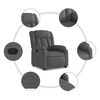 vidaXL Fauteuil inclinable Gris foncé Tissu
