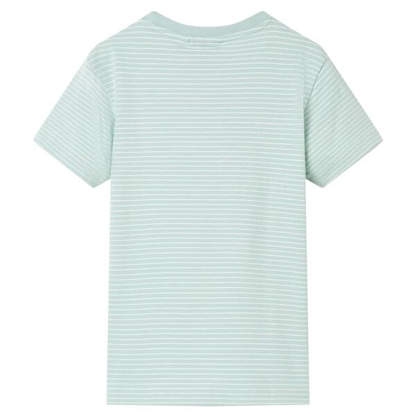 T-shirt à rayures pour enfants menthe clair 128