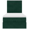 vidaXL Cadre de lit ottoman avec matelas vert fonc&eacute; 80x200 cm velours