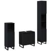 vidaXL Ensemble de mobilier de salle de bain 3 pc Ch&ecirc;ne noir