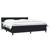 vidaXL Sommier &agrave; lattes de lit avec matelas noir 180x210 cm velours
