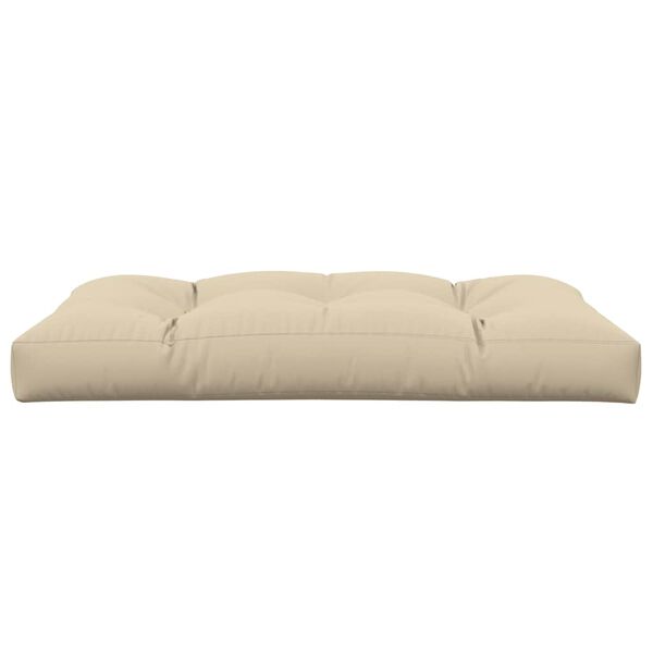 vidaXL Coussin de palette beige 120x80x12 cm tissu