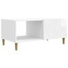 vidaXL Table basse Blanc brillant 90 x 50 x 40 cm Bois d'ing&eacute;nierie