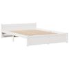 vidaXL Lit biblioth&egrave;que sans matelas blanc 140x190 cm bois pin massif
