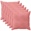 vidaXL Housse de coussin 6 pcs HOUTEN Rose 60 x 60 cm Velours