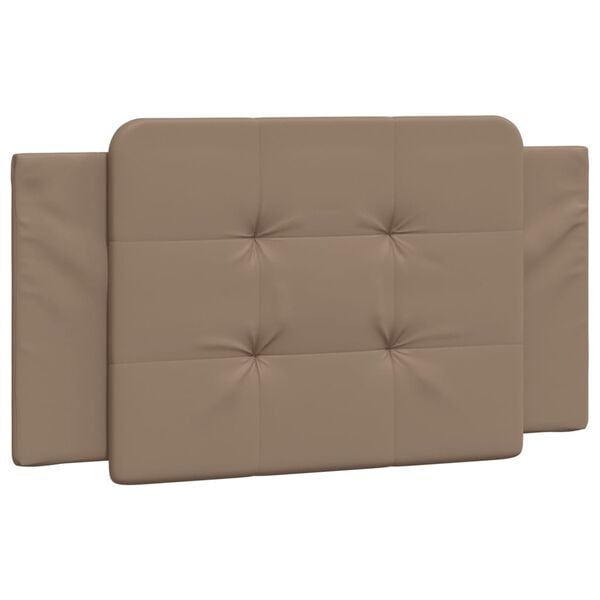 vidaXL Coussin de t&ecirc;te de lit Zadar cappuccino 100 cm similicuir