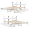 vidaXL Lit bibliothèque sans matelas blanc 160x200 cm bois pin massif