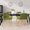 vidaXL Chaises &agrave; manger lot de 4 vert clair velours