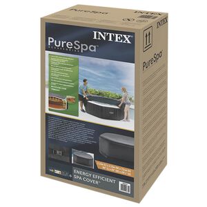 INTEX Housse de spa Gris fonc&eacute; 211 x 211 cm PVC et PU