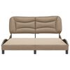vidaXL Cadre de lit sans matelas Hvar cappuccino 160x200 cm similicuir