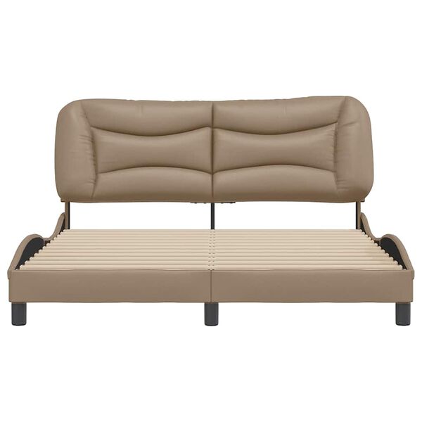vidaXL Cadre de lit sans matelas Hvar cappuccino 160x200 cm similicuir