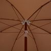 vidaXL Parasol de jardin avec mât en acier 240 cm taupe