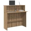 vidaXL Bureau r&eacute;ception ch&ecirc;ne artisanal 100x50x103,5cm bois ing&eacute;nierie