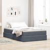vidaXL Lit avec rangement et matelas Gris foncé 120 x 200 cm Velours