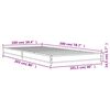 vidaXL Cadre de lit sans matelas ch&ecirc;ne fum&eacute; 100x200 cm