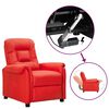vidaXL Fauteuil Rouge Similicuir