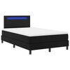 vidaXL Lit &agrave; ressorts avec matelas Noir 120 x 190 cm Simili cuir
