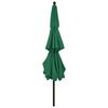 vidaXL Parasol de jardin &agrave; 3 niveaux avec m&acirc;t en aluminium vert 3,5 m