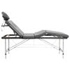 vidaXL Table de massage 4 zones Cadre en aluminium Anthracite 186x68cm