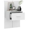 vidaXL Tables de chevet murales 2 pcs Blanc