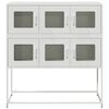 vidaXL Buffet blanc 100,5x39x107 cm acier laminé à froid