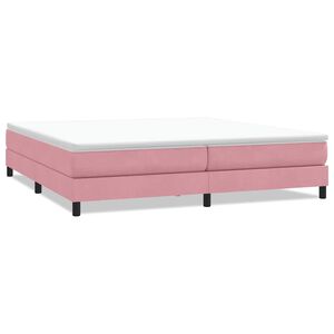 vidaXL Sommier à lattes de lit sans matelas rose 200x220 cm velours