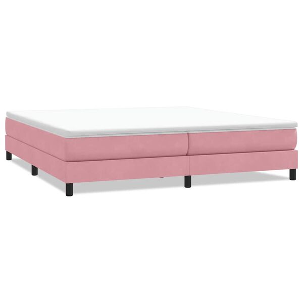 vidaXL Sommier &agrave; lattes de lit sans matelas rose 200x220 cm velours